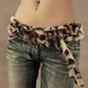 Furred Waist Belt Traditional Plush Luxurious Look for Female Outfits Traditional Furred Clothing Accessories