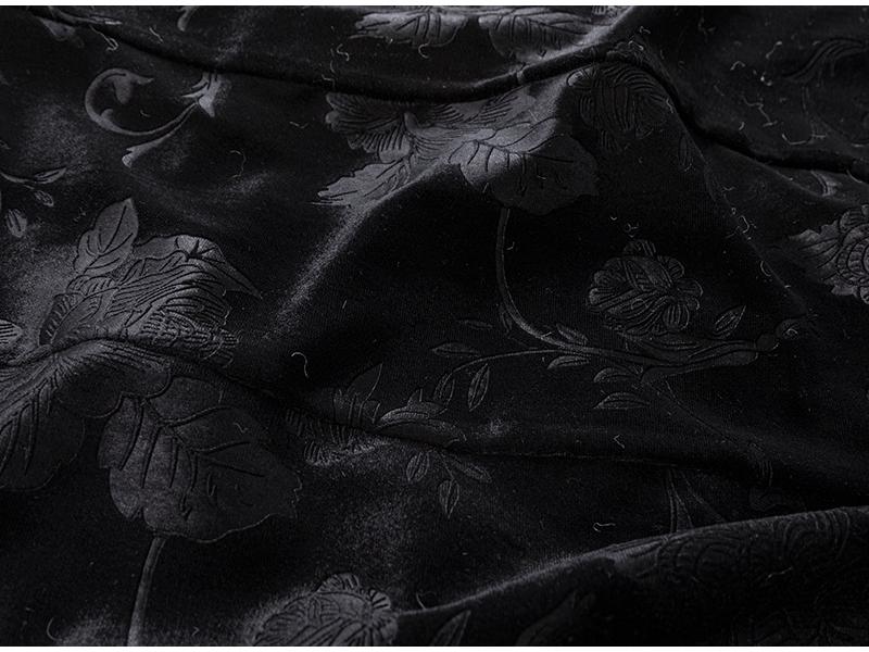 Women's Retro Gold Velvet Frog Button Vest - Black Sleeveless Waistcoat, Spring 2024
