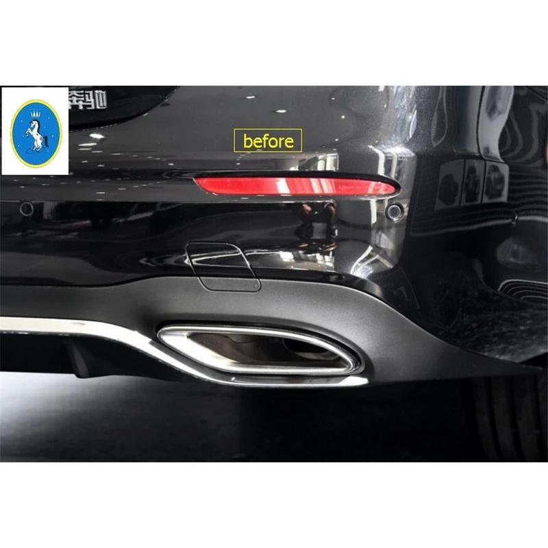 Auto Rear Fog Lights Lamp Decor Cover Trim ABS Accessories For Mercedes Benz E Class W213 E260 E300 Sport 2016 2017 2018