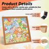 DIY Wooden Puzzle With Frame Cat/Dog/Rabbit Unique Animal Wood Puzzle Hand-Painted Coloring Wooden Puzzle Kid Gifts Home Decor