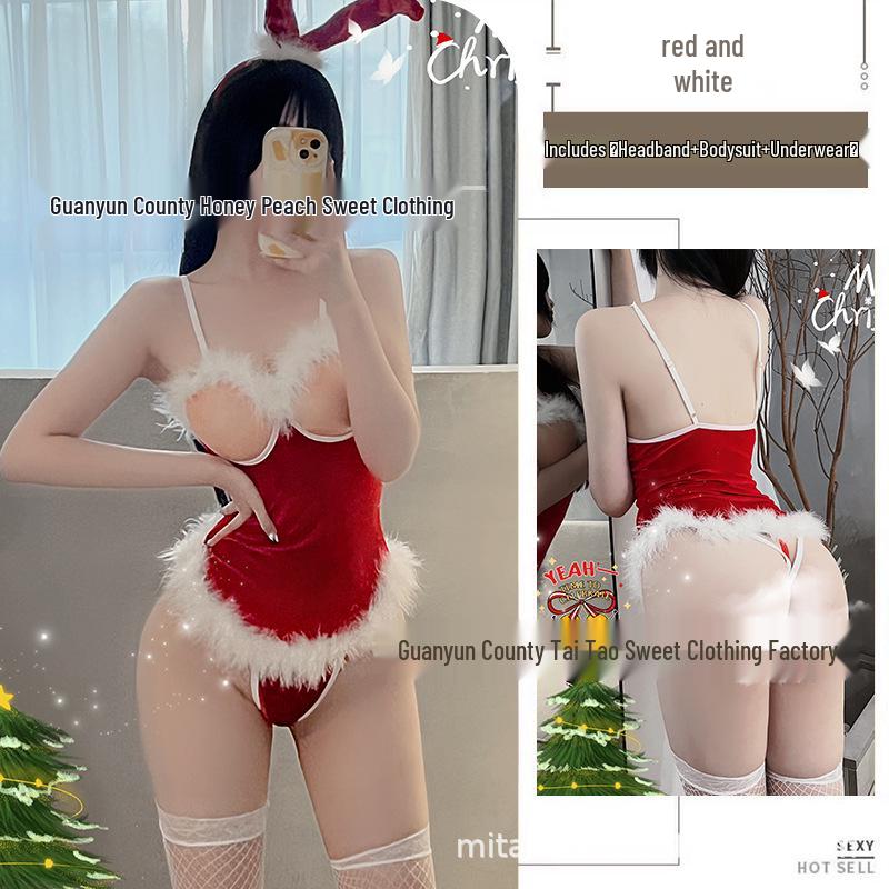 2022 Sexy Christmas Lingerie Babydoll Bodysuit