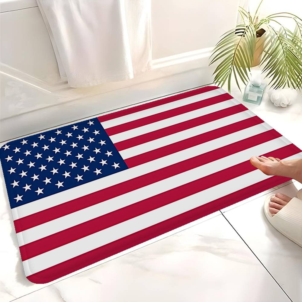 Popular Symbol American Flag Floor Mat Cheaper Anti-slip Modern Living Room Balcony Printed Bedside Mats
