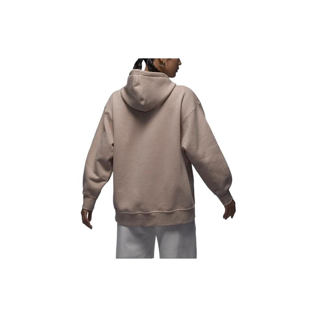 Jordan Flight Fleece Hoodie Women Tops Mid-Brown FB5111-244