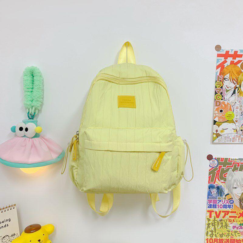 Schoolbag Shoot Korean Schoolbag Junior High School Girls Large Capacity Solid Color Lightweight Primary School Backpack High Value Girl Versatile