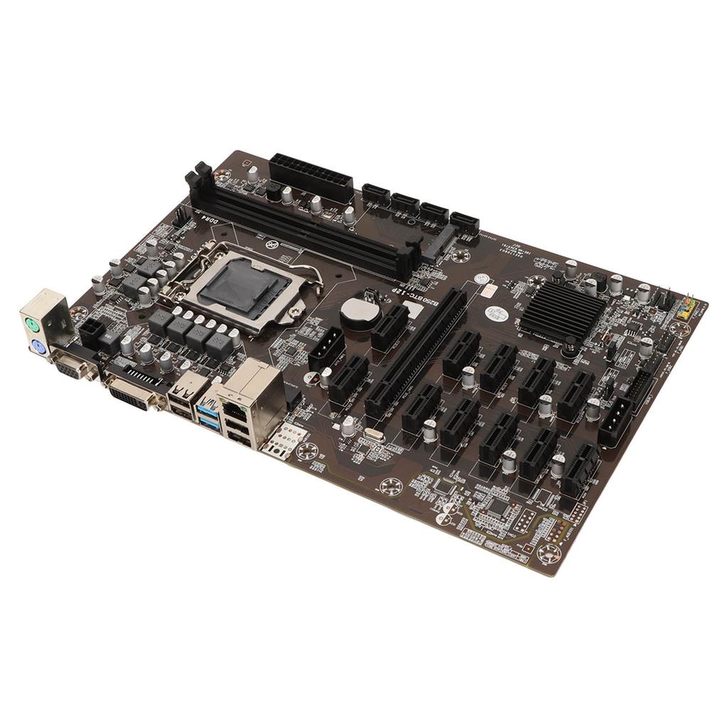 Mining Mainboard Support 12 PCIE Ports 2 DDR4 DIMM LGA1151 4 SATA3.0 Maximum Support 16G PC Motherboard for Desktop