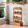 Wooden Raised Garden Bed Vertical Planter Box Freestanding Plant Stand for Indoor Outdoor Plants Herbs Flowers Vegetables Garde
