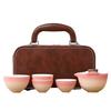 National tide festival gifts gradual change ceramic teapot outdoor camping a pot of four cups travel tea set small set