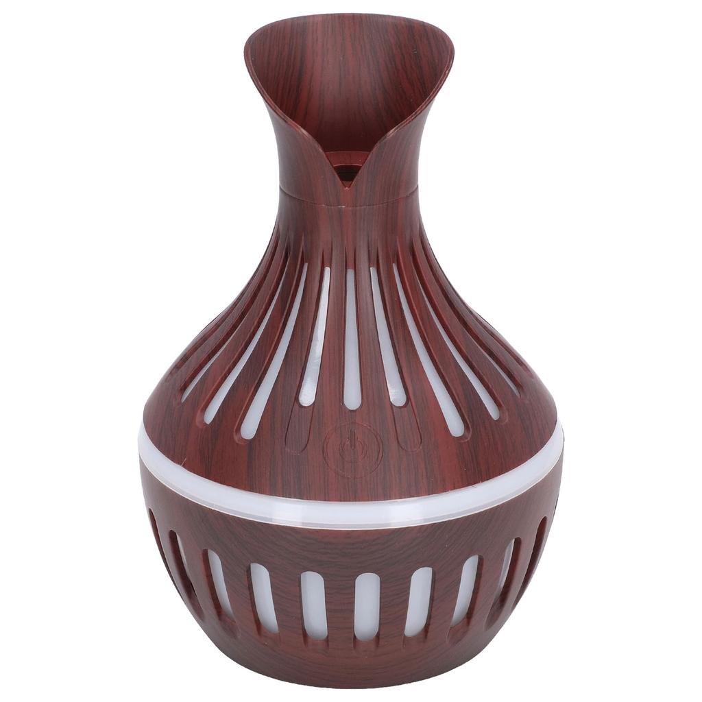 Wood Grain Humidifier USB Small Vase Night Light Mute Humidification Aromatherapy Machine 300ml