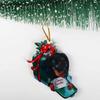 2D Dachshund Pendant Double Sided Merry Christmas Christmas Hanger Oranments Dachshund Cute Acrylic Christmas Dog Pendants