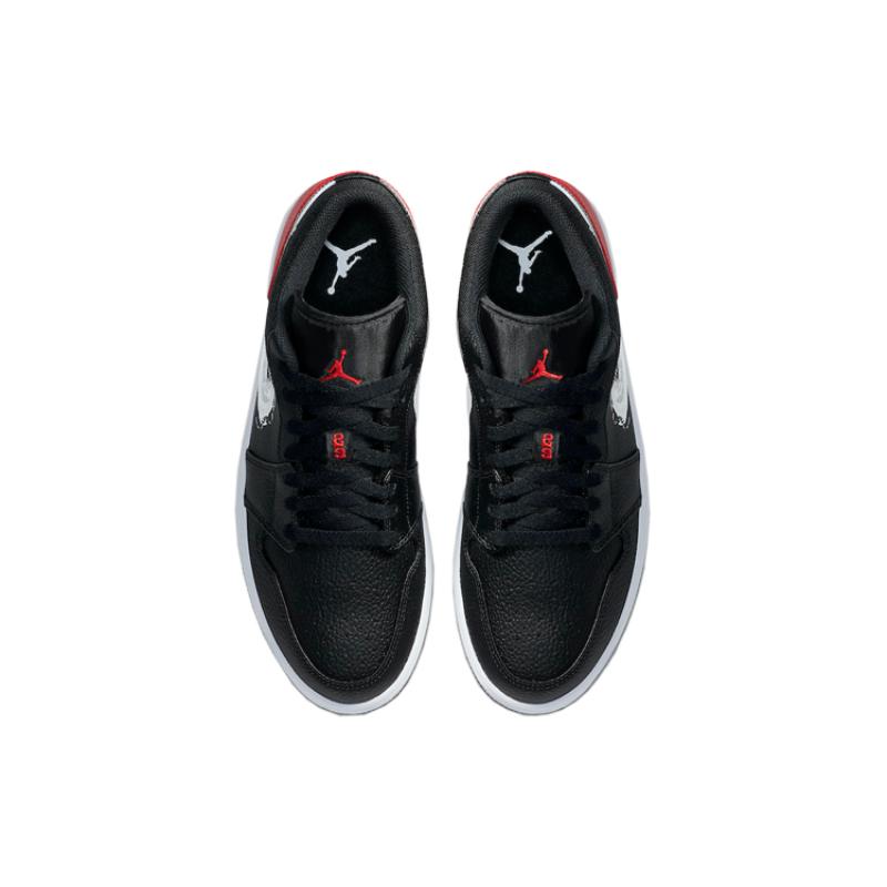 Jordan 1 Niedriger Pinselstrich Swoosh Schwarz Jordan DA4659-001