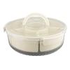 Divided Serving Tray with Lid PP PET Sealed Rotatable Clear Snack Spinner Food Platter Charcuterie C