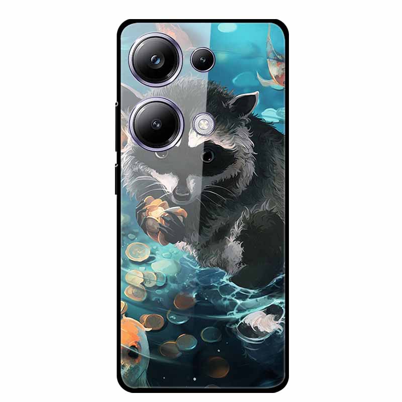 Glass Back Cover For Xiaomi Redmi Note 13 Note13 Pro Case Soft Bumper Hard Tempered Glass Case For Redmi Note 13 Pro Phone Case