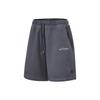 Li Ning OG Slick Collaboration Letter Mid Waist Straight Loose Casual Shorts Men Shorts Black AKST691-2