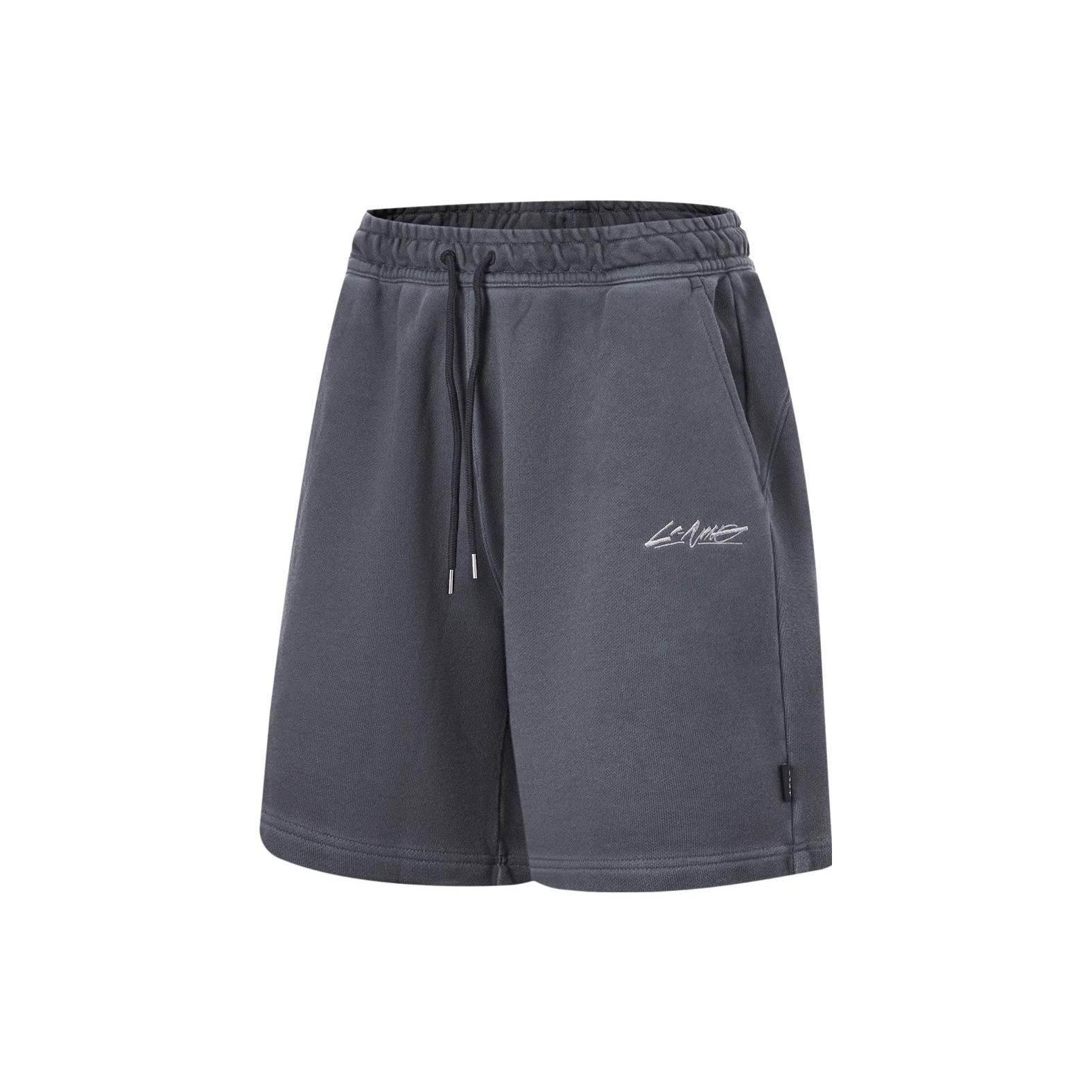 

Li Ning OG Slick Collaboration Письмо Средняя посадка Прямые Свободные Повседневные Шорты Мужские шорты Черный AKST691-2 S