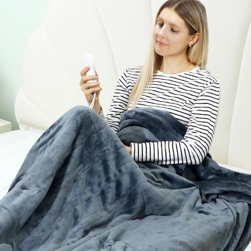 Manta Elétrica Macia Vestível com Bolso para Pés, Mangas e Capuz, Aquecimento para o Corpo Inteiro, Padrão dos EUA
