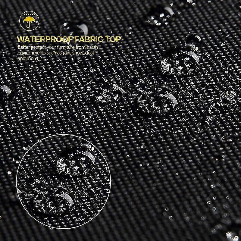 BBQ Grill Cover with Side Straps, Waterproof Grill Cover, Windproof, Anti-UV, Tear Resistant 420D Oxford Cloth BBQ Tarpaulin (105x50x103cm) - Black