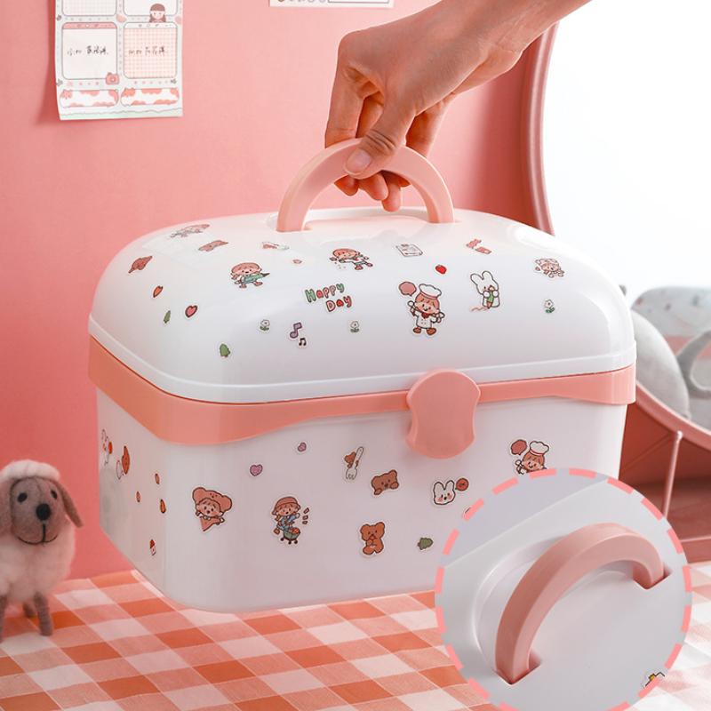 Large-capacity Children's Hair Accessories Storage Box Girl Hairpin Ring Hair Band Cute Rubber Band Head Rope Jewelry Box