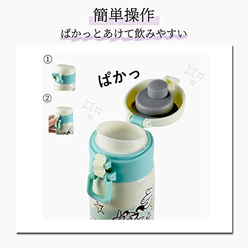 PEARL METAL Lightweight One-Touch Personal Bottle, Aladdin/Magical, 500ml, Disney MA-2246