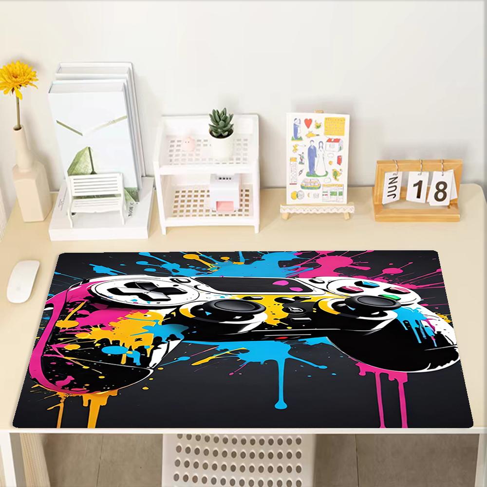 Game Controller Theme Mouse Pad, Non Slip Rubber Base, Multifunctional Office & Home Decor, Perfect for Workspace Personalization.