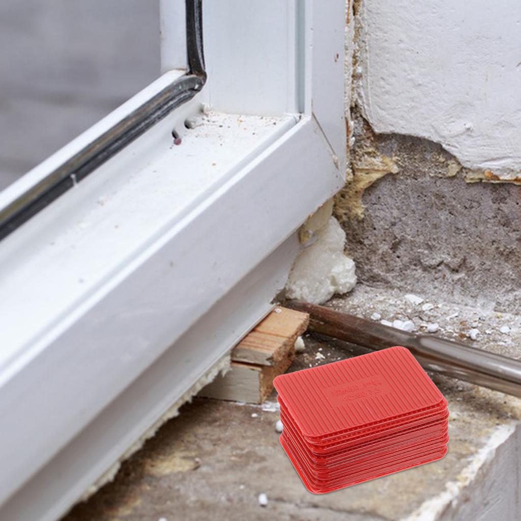 100Pcs Door Window Leveling Shims Heavy Duty Plastic Flat Shims for Support Load Bearing Furniture Patio Tile Griddle
