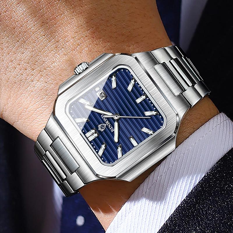 Business Watch Men Stainless Steel Date Waterproof Wristwatch Man Fashion Men Watches Relogio Masculino