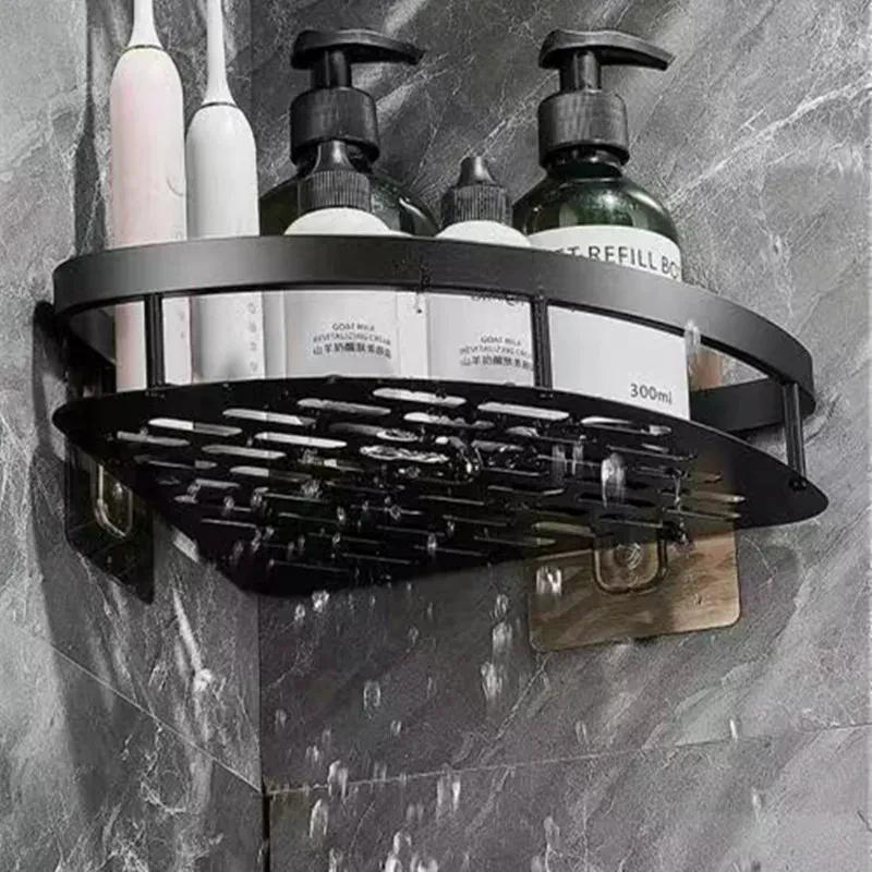 D5 Bathroom Shelf Accessories Shampoo Rack Makeup Storage Bathroom Organizer Shower Shelf Accessories No Drill Wall Corner Shelf