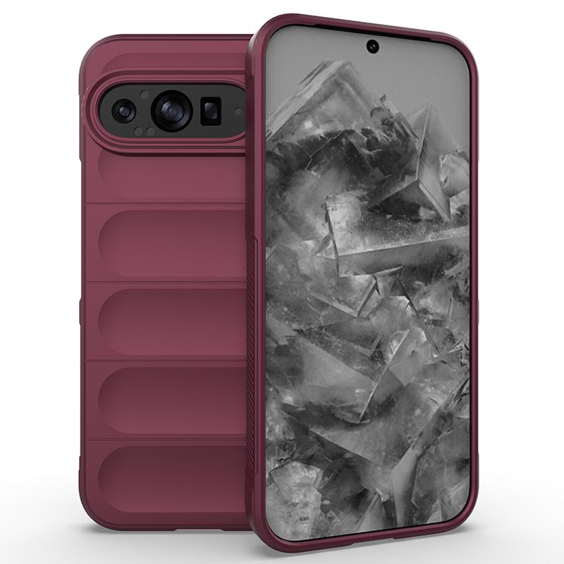 

Мягкий на ощупь гибкий силиконовый чехол для Google Pixel 10 Pro XL Pixel 9 9A Защитная накладка Ударопрочный Fundas Coque Google Pixel 9 Pro XL темно-фиолетового