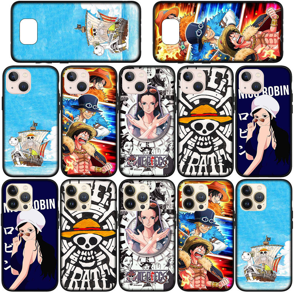 For Samsung Galaxy S25 S24 S23 iPhone 17 16 15 Xiaomi Redmi Note 14 13 12 Plus Pro Max XR A37 Phone Case Lovely Nico Robin One Piece Luffy OPPO Huawei