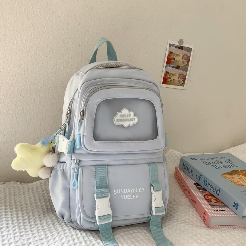 A Cute School style Backpack for Young Girls with A Large Capacity  A Casual Computer Backpack for Middle School Students' Travel
