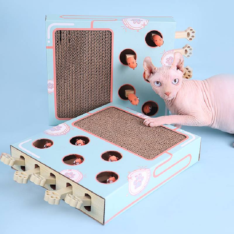 Cat Whack Toy Mole Corrugated Paper Scratch Board Cat Tease Toy Supplies Pet