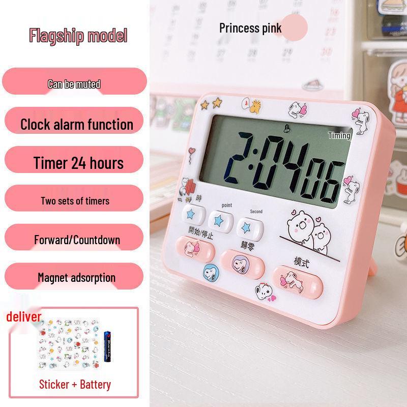 Children's Dual-Use Timer: Alarm Clock & Kitchen Reminder for Study and Self-Discipline
