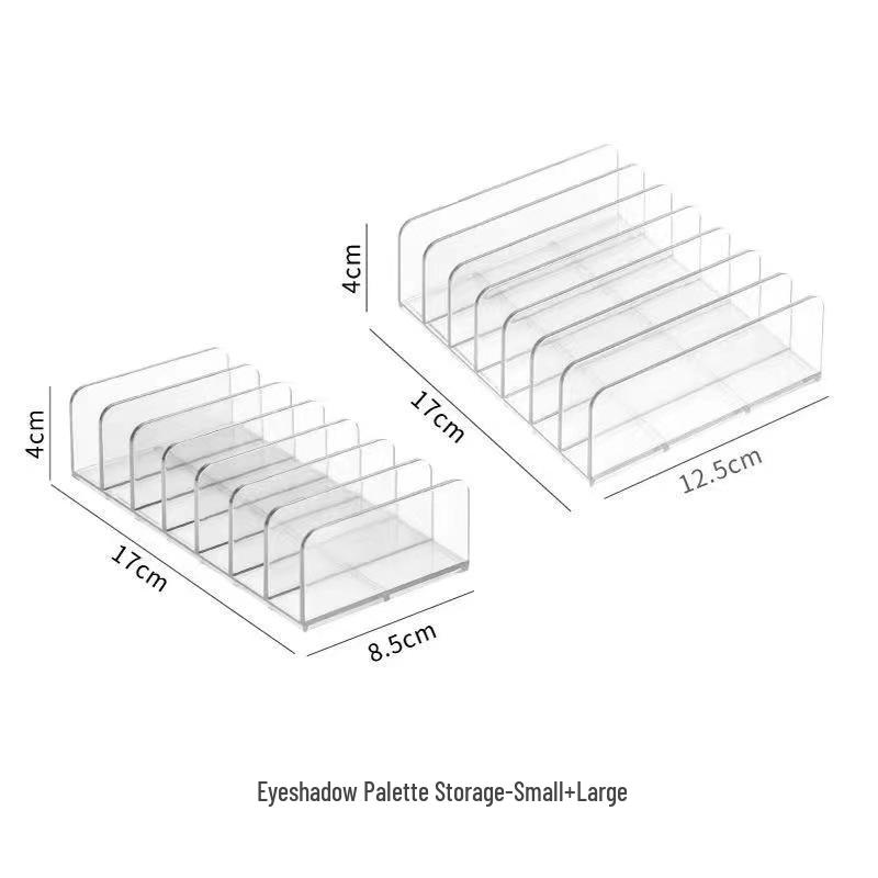 Şeffaf Dikey Makyaj Düzenleyici: Far, Allık, Pudra Saklama Kutusu Bölücü Stand
