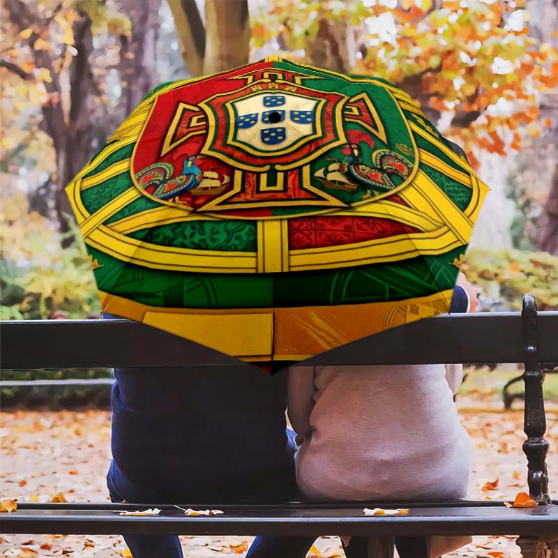 Portuguese Heritage Emblem Folding umbrella Umbrella durable Sun umbrella printing outdoor
