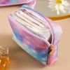 Borsa Porta Assorbenti con Gradiente, Pochette Mestruale Portatile, Organizer Impermeabile per Cosmetici per Tampax Assorbenti, Mini Custodia per Auricolari