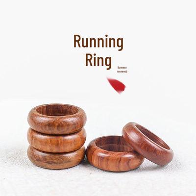 Burmesisches Padauk-Holz 15 mm Perlen-Handstring: Buddhistischer Fingerlaufring & Literarische Accessoires