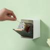 Small Jewelry Holder Box Plastic Material Wall Mounted Storage Box Dustproof Bathroom Organizer for Cotton Swabs Makeup
