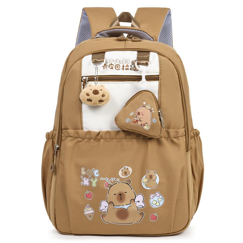 New schoolbag women's large-capacity cute cartoon backpack junior high school primary school students durable lightweight backpack