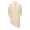 Minimalist Long Shirts Men's Shirt Robe Loose Indian & Pakistani Clothing New Chinese Casual Tops Knee-Length Casual Outerwear