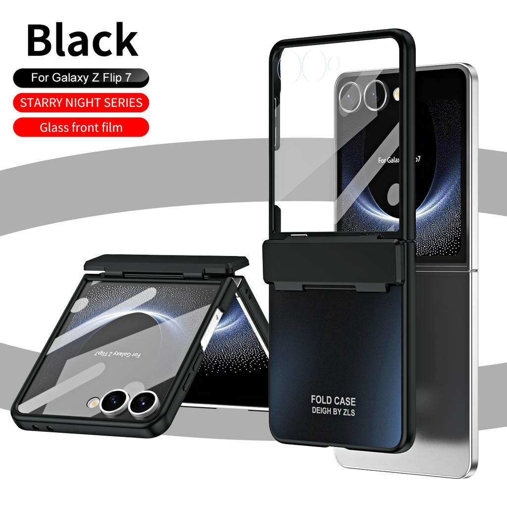 Voor Samsung Galaxy Z Flip 7 Sterrenserie Plating PC Anti-Val Anti-Vingerafdruk Anti-Slip Telefoonhoesje