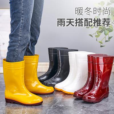 Rain Shoes Men's Medium Tube Waterproof Rain Boots Growing Vegetables Field Work Shoes Sanitation Workers Work Rain Boots Soft Sole Once PVC