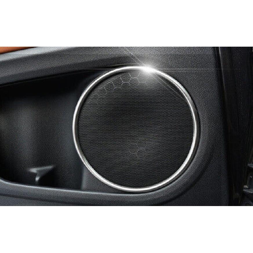 2016- FOR Honda HR-V car inner door speaker cover 4pcs trim Silver steel