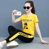 Casual Fashion Summer Sports Suit Women Korean Style Loose Female Student Short Sleeve Running Two-piece Set