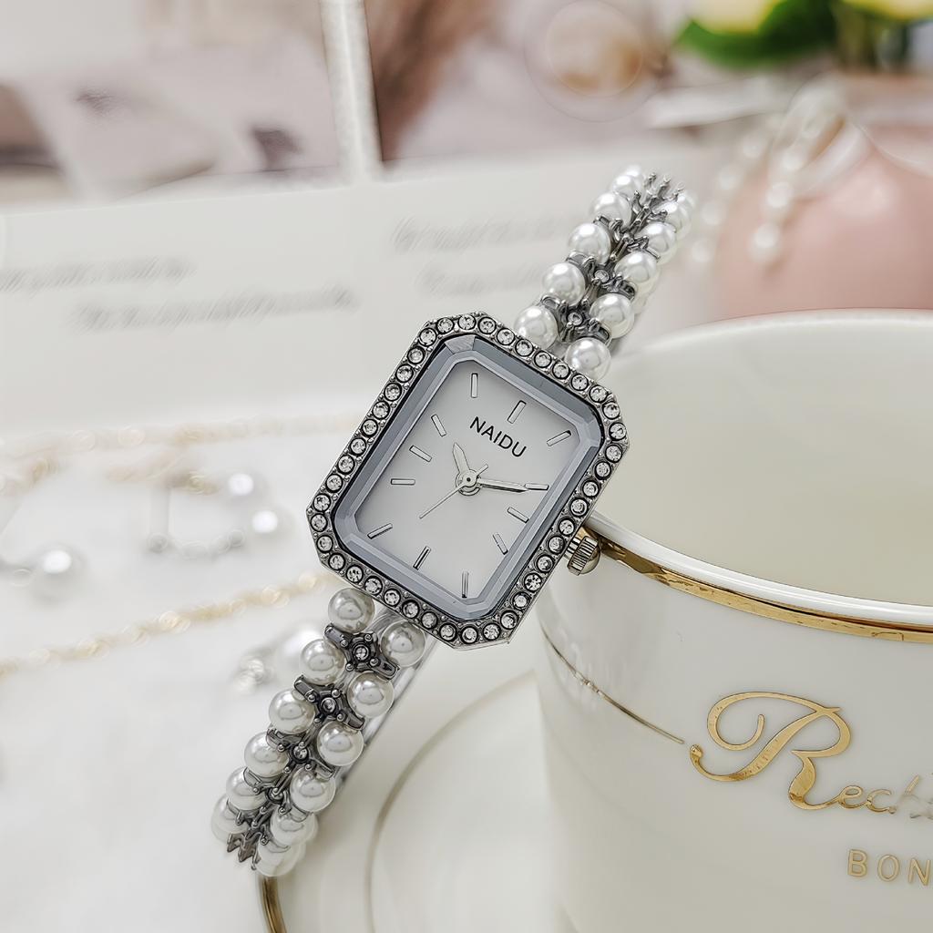 Bracelet Jewelry Watch Women's Niche Trend French Imitation White Pearl Ladies