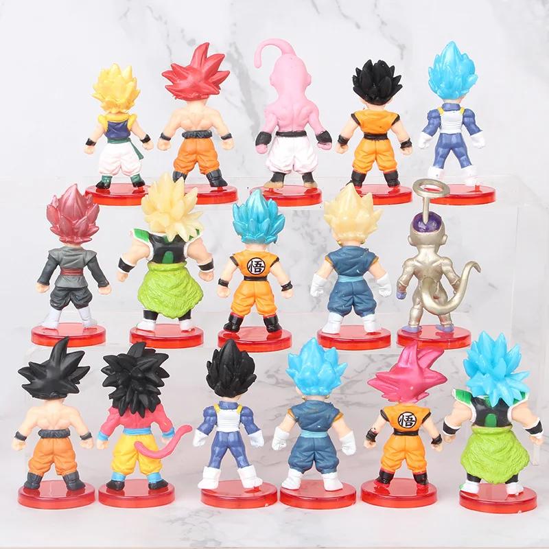 8-21pcs/lot Dragon Ball Mini Figure Super Saiyan Goku Vegeta Action Figures DBZ Dolls Model Toys Gifts