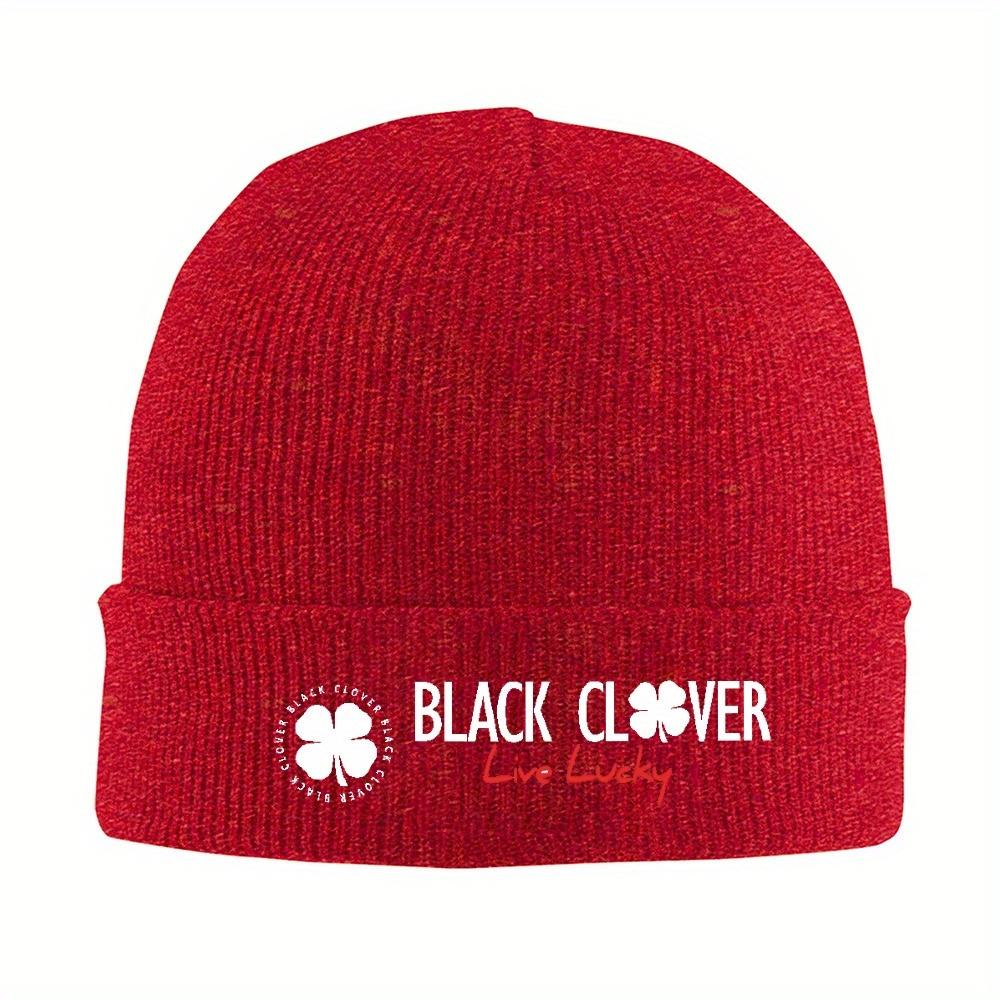 

1pc Unisex Chemo Beanies Hat Black Logo C-Clovers Accessories Winter Warm Bonnet Knitting Hats
