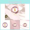 Adorable Pink Cartoon Geometric Letter Certified Brooch With Creative Peanut Pattern Charm
