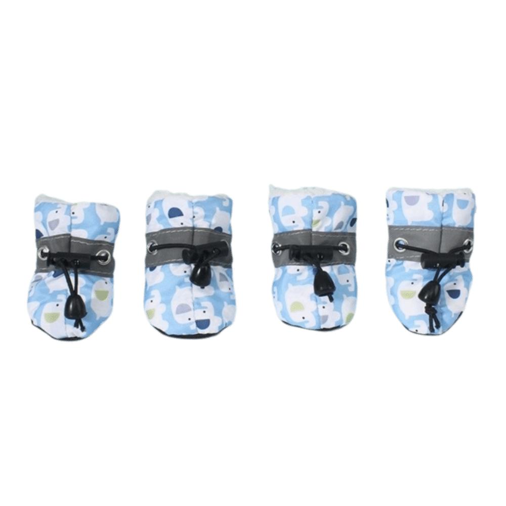 4Pcs Anti-slip Winter Dog Shoes Warm Pet Snow Boots Fashion Pet Shoes for Small Medium Dog