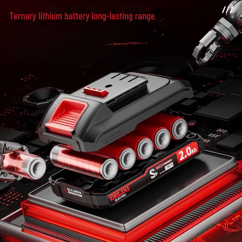 DELIXI Lithium-ion Brushless Cordless Drill/Driver CN Plug (adapter Included)