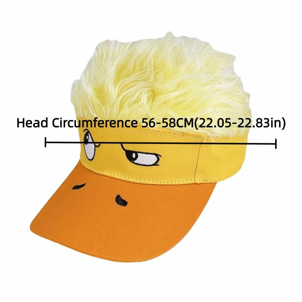 Lightweight Duckling Decorated Wig Cap Soft Top Fashionable Embroidered Baseball Cap Versatile Breathable Duck Tongue Cap