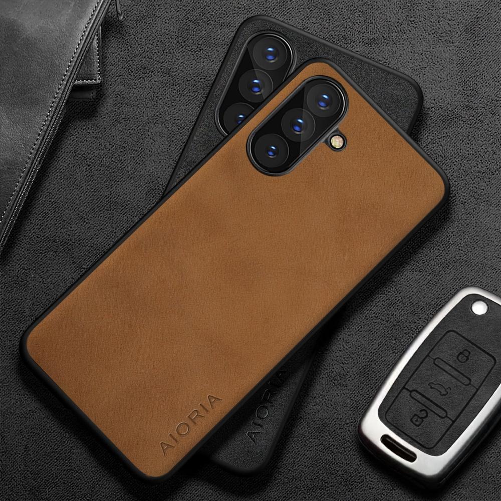 Phone Case - Case for Samsung for Galaxy A27 5G Easy Design Matte Faux Nubuck Faux Leather Protective Back Cover Funda for Samsung A27 Case